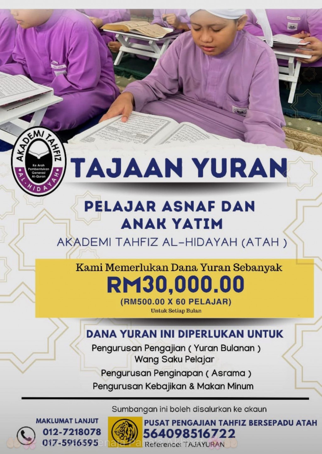 TAJAAN YURAN PELAJAR ASNAF DAN ANAK YATIM
