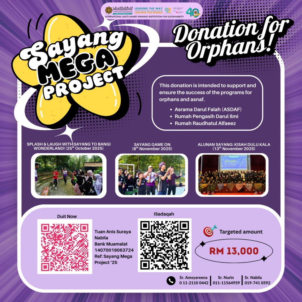 DONATION FOR SAYANG MEGA PROJECT 2025
