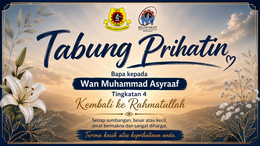 TABUNG PRIHATIN KEMATIAN BAPA - WAN M. ASYRAAF F4