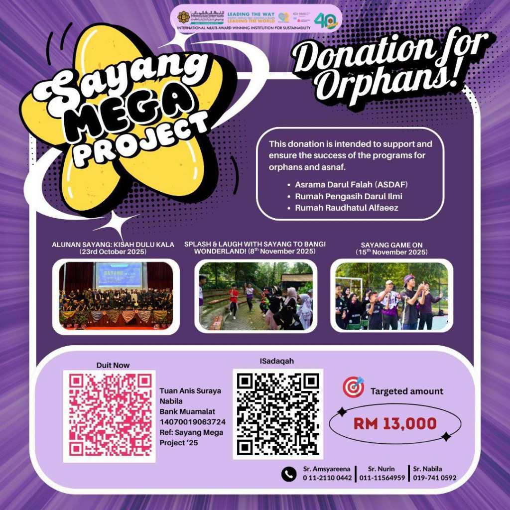 DONATION FOR SAYANG MEGA PROJECT 2025